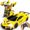 JMOROCR Transform Remote Control Car Toys for Boys 4-7,Cool RC Cars with Dual-Color Lights,360Rotation,One-Click Deformation,Toy