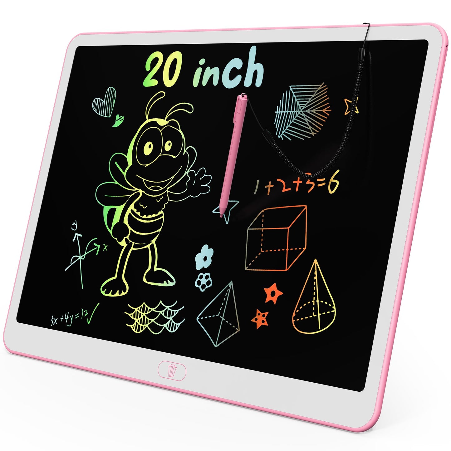 KOKODI LCD Writing Tablet, 20 Inch Colorful Toddler Doodle Board Drawing Tablet, Erasable Reusable Electronic Drawing Pads, Educ