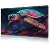 MTG Playmat Game Play Mat for MTG TCG 24 x 14 inches Cards Game Playmats Trading Card Game Stitched Play Mats Commander Deck Gaming Desk Mat Card Gameplay Mats-Colored Turtle