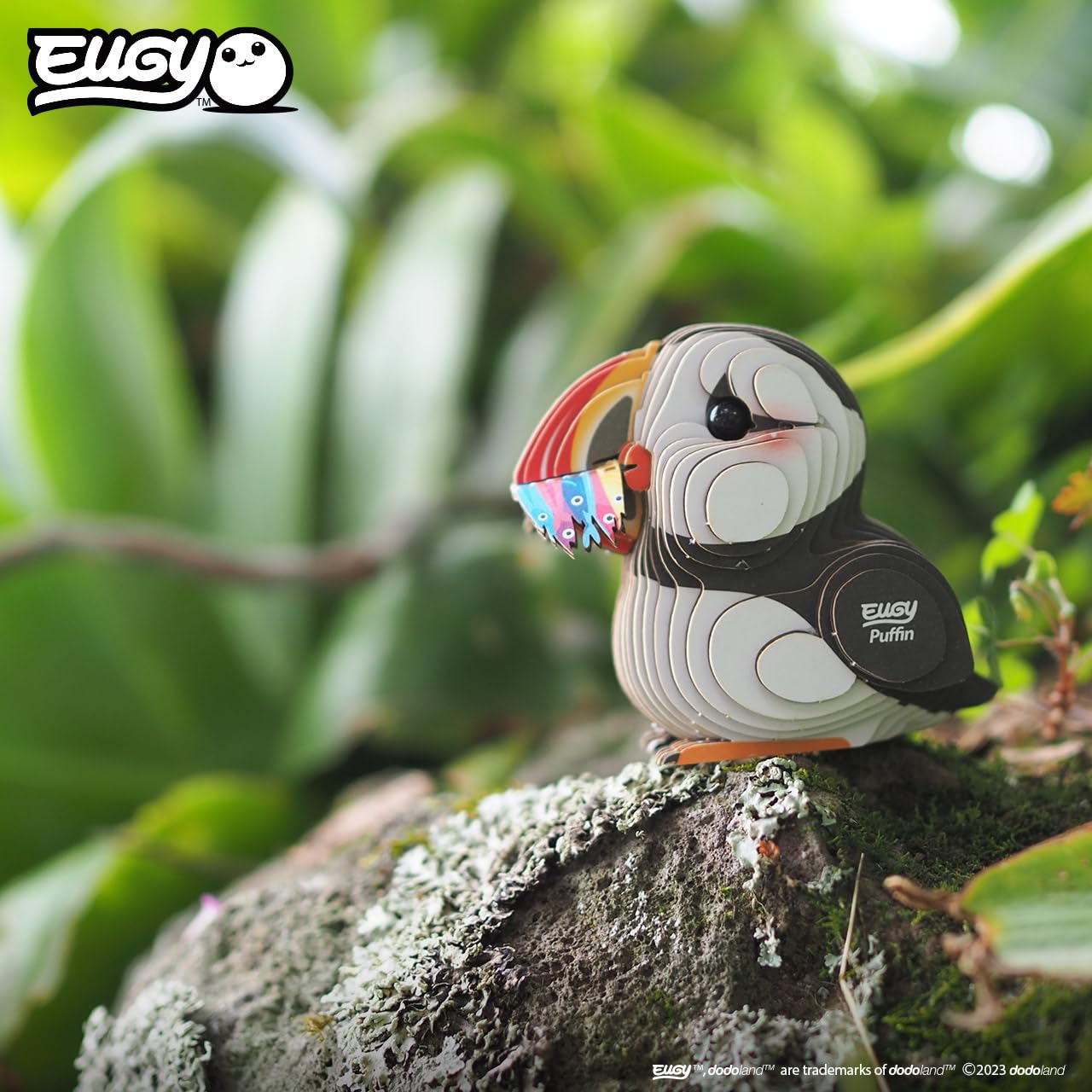 EUGY Puffin 3D Puzzle - 31 Piece Eco-Friendly Cardboard Toy for Kids Ages 6+ - Model EH-101