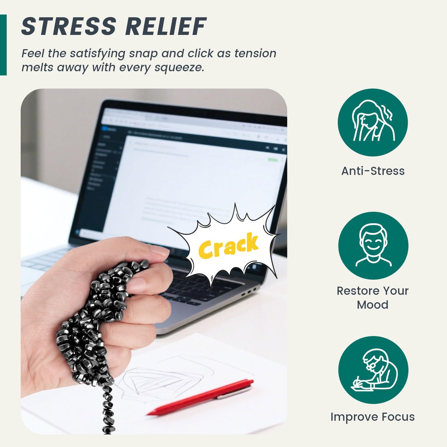 LovesTown 550PCS Fidget Toys mature-themed Ferrite Putty Magnetic Rocks for Office Teens Gifts