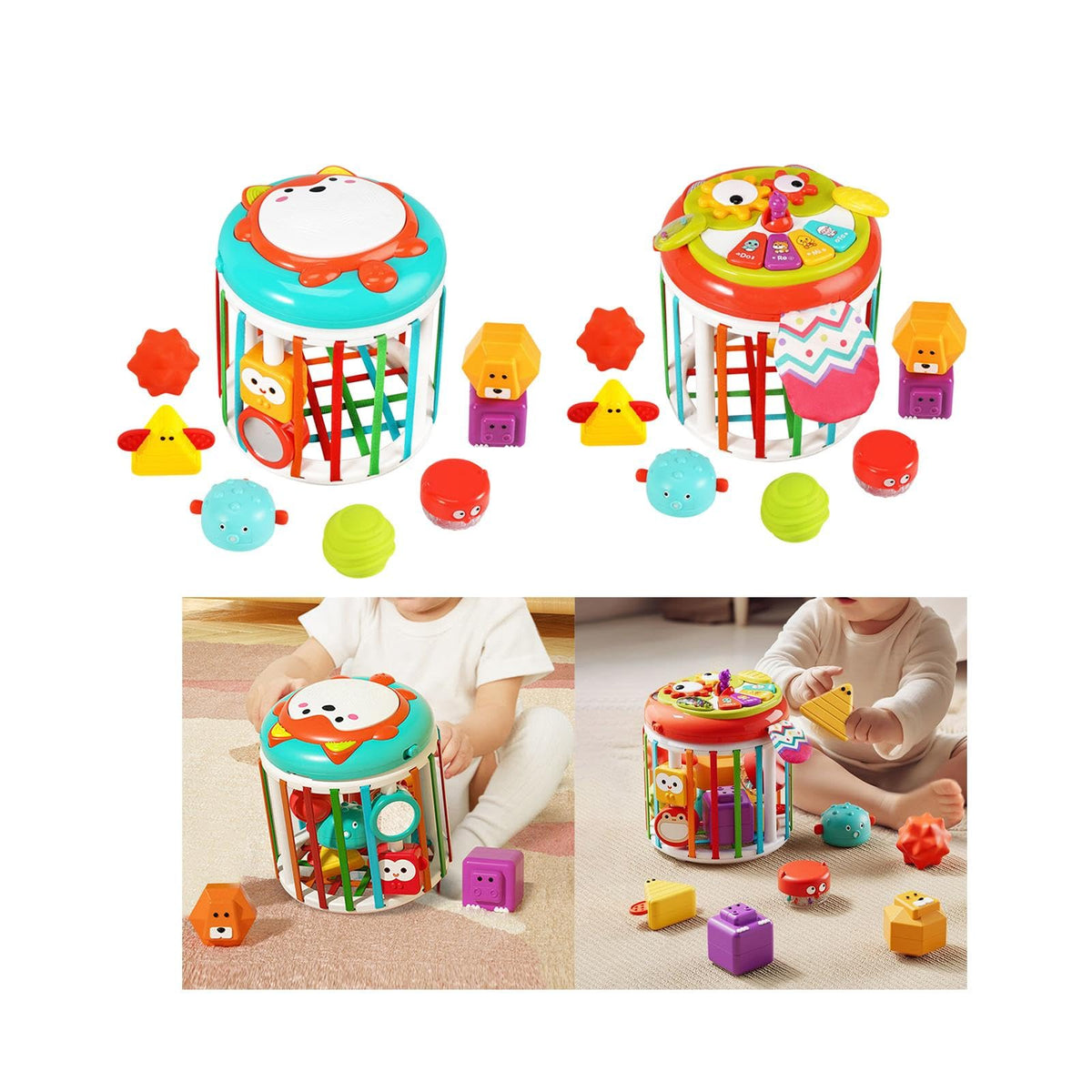 Fashion My Day Activity Cube Shape Sorting Toy Baby Shape Sorter for Children Holiday Gifts Fox