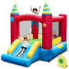 HONEY JOY Inflatable Bounce House Jumping Castle with Slide Oxford Carrying Bag Basketball Rim Air Bouncer for Kids Indoor Outdoor Play (with 480W Blower)