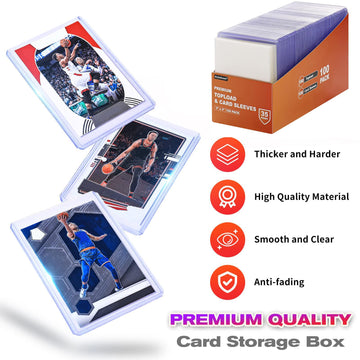 1000 Card Sleeves Hard Plastic, Arjiekwei 3''X4'' Baseball Card Protectors Hard Plastic, Premium Card Holder For Trading Sports
