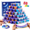 58 Pack Galaxy Valentine'S Day Slime Kit Party Favor, Mini Bulk Slime Stretchy, Non-Sticky, Slime For Girls And Boys, Stress Rel