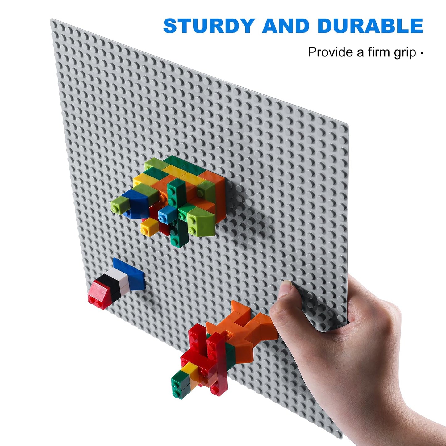 Pokiiulk Classic Baseplates Building Plates, 2 Pack 10'' X 10'' Building Bases Compatible With All Major Brands, Classic Basplat