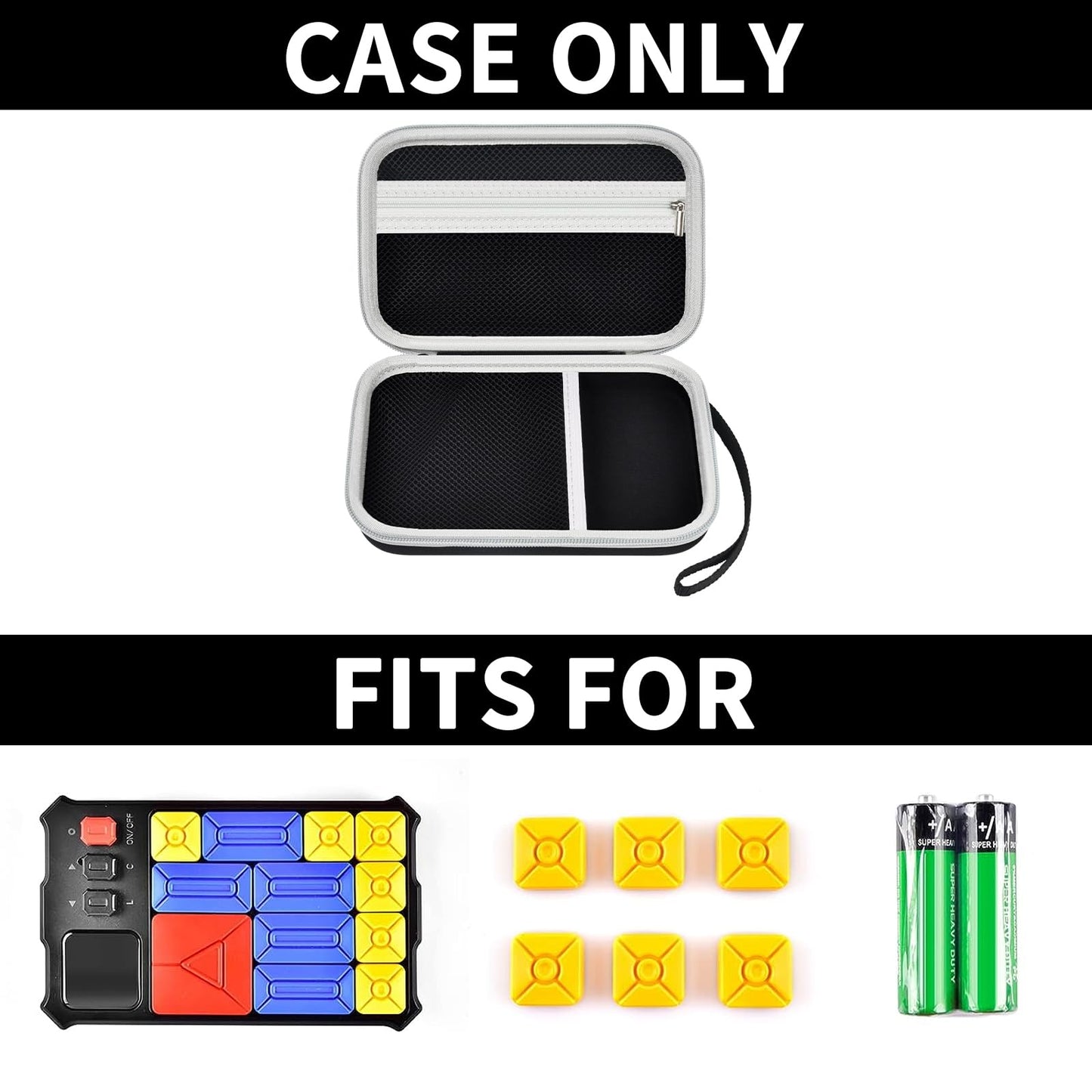 Casmilee Case Compatible With Giiker Super Slide Brain Games, Brain Teaser Puzzles Organizer Storage Bag, Flow Slider Puzzle Game Holder (Black)