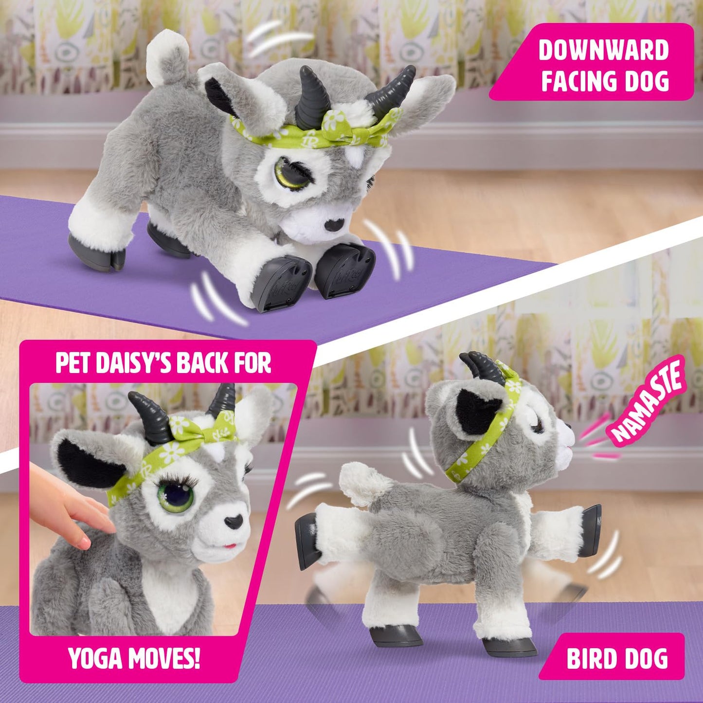 Just Play Furreal Daisy The Yoga Goat Interactive Toy, 11-Inch Realistic Plush, Kids Toys For Ages 4 Up