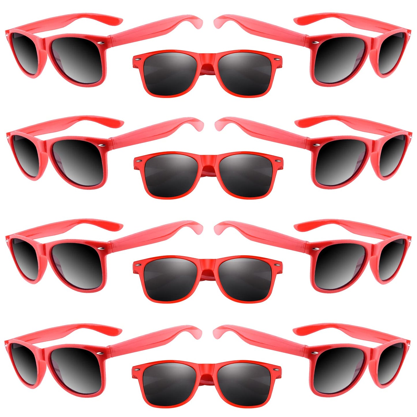 Tuparka 20 Pack Kids Sunglasses Bulk For Summer Pool Party Favors Birthday Parties Goody Bag Fillers, Red
