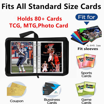 Mini Card Binder 1-Pocket Super Lightweight Zipper Binder Holds 80+ Trading Cards Small Cards Binder for TCG MTG Sports & Game Cards Portable Gift for Girls & Collectors (Orange)