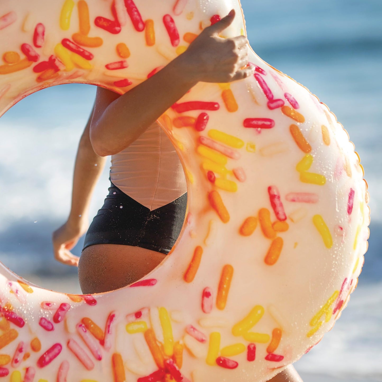 Intex Sprinkle Donut Heart Tube, Inflated Size: 94Cm X 89Cm X 25Cm (56253Np)