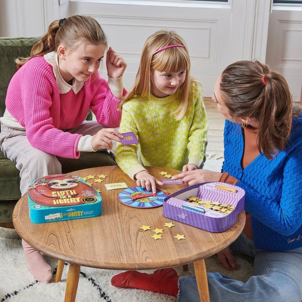 Eeboo: Sloth In A Hurry Action Board Game, An Easy To Play Improv Game, Educational Game That Cultivates Conversation, Socialization, And Skill-Building, For Ages 5 And Up