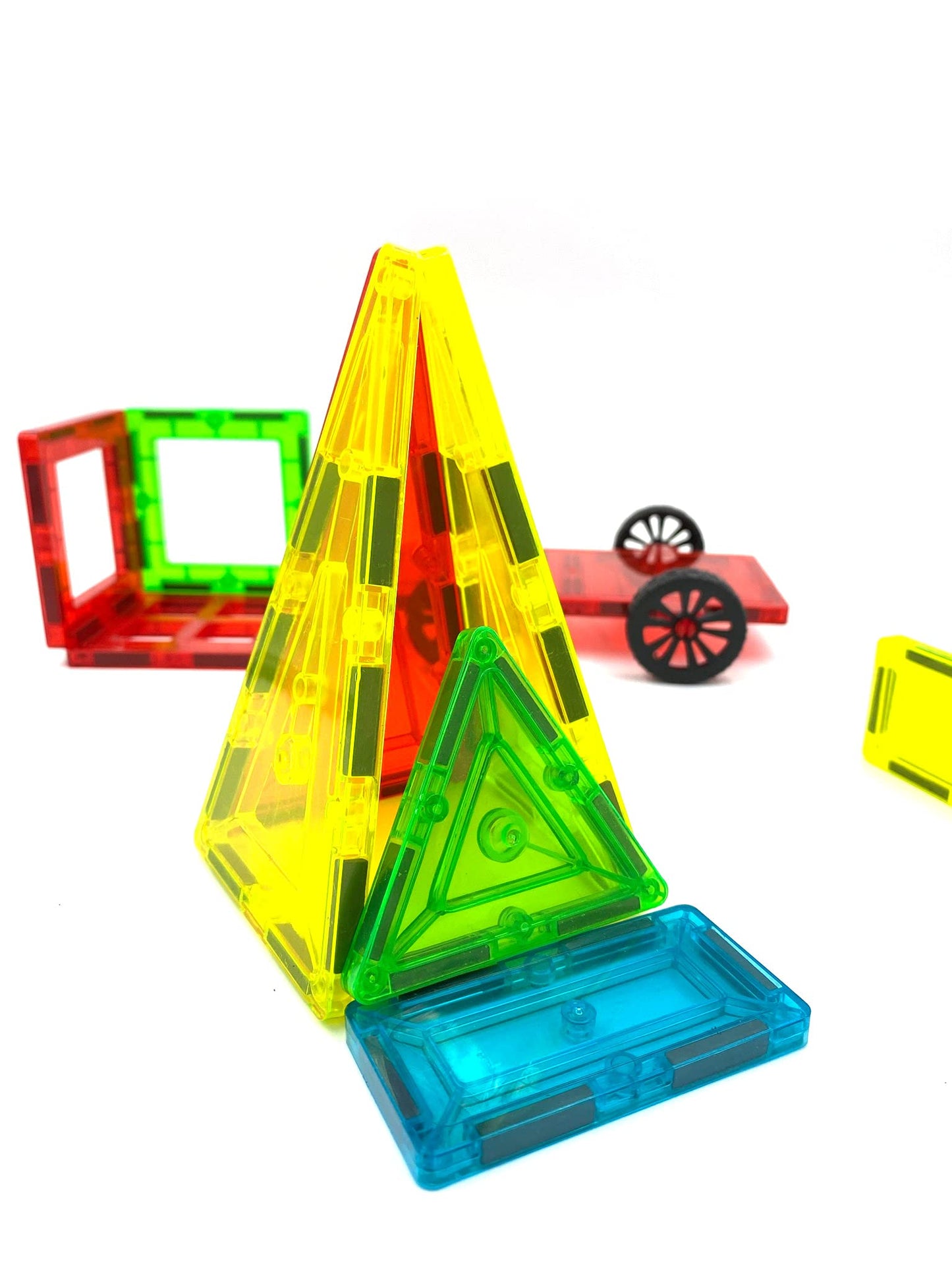 Magnetic Building Tiles - 35 Pieces Colorful Set For Artistic, Creativity And Educational Toys Stem (Science Technology Engineering And Mathematics) For Children Boys And Girls 3 Years And Up