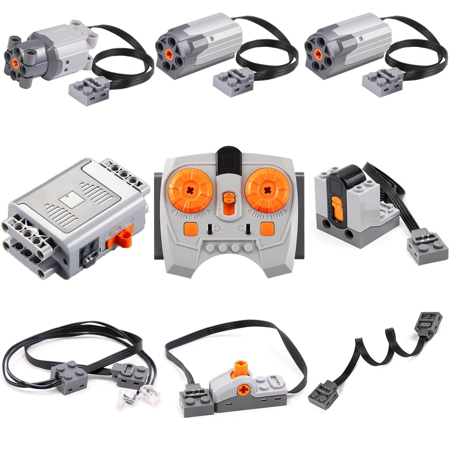 Motor Kit Compatible With Lego: Power Functions Technic Remote Control Set With Battery Box Engine Parts Motor Controller Steeri