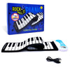Rock And Roll It - Piano. Roll Up Flexible Classic Toy Piano Keyboard for Kids. 49 Keys Hand Roll Silicone Portable Piano Pad. F
