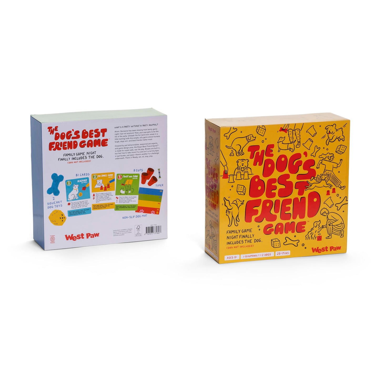 West Paw Dog'S Best Friend Game™ - Fun Family Game For Kids & Adults - Board, Challenge, & Dog Training Tip Cards Encourage Connection & Positive Reinforcement - Fun Games That Include Your Dog