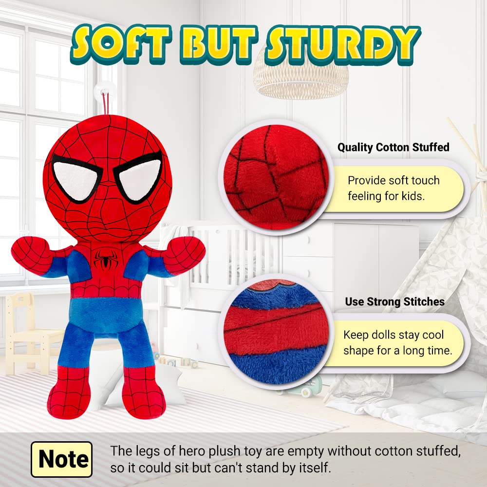 Lasama Superhero Plush Toy, Hero Plushie, 11 Inch Collectible Doll Stuffed With Cotton Tight Stitches For Toddlers As Gift Decoration In Birthday Party, Christmas, Children'S Day
