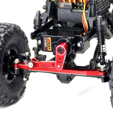 OGRC 12g Servo EMAX Servo RC Steering Servo with Servo Arm Steering Link and Brass Servo Mount for Axial SCX24 AX24 RC Car Upgra