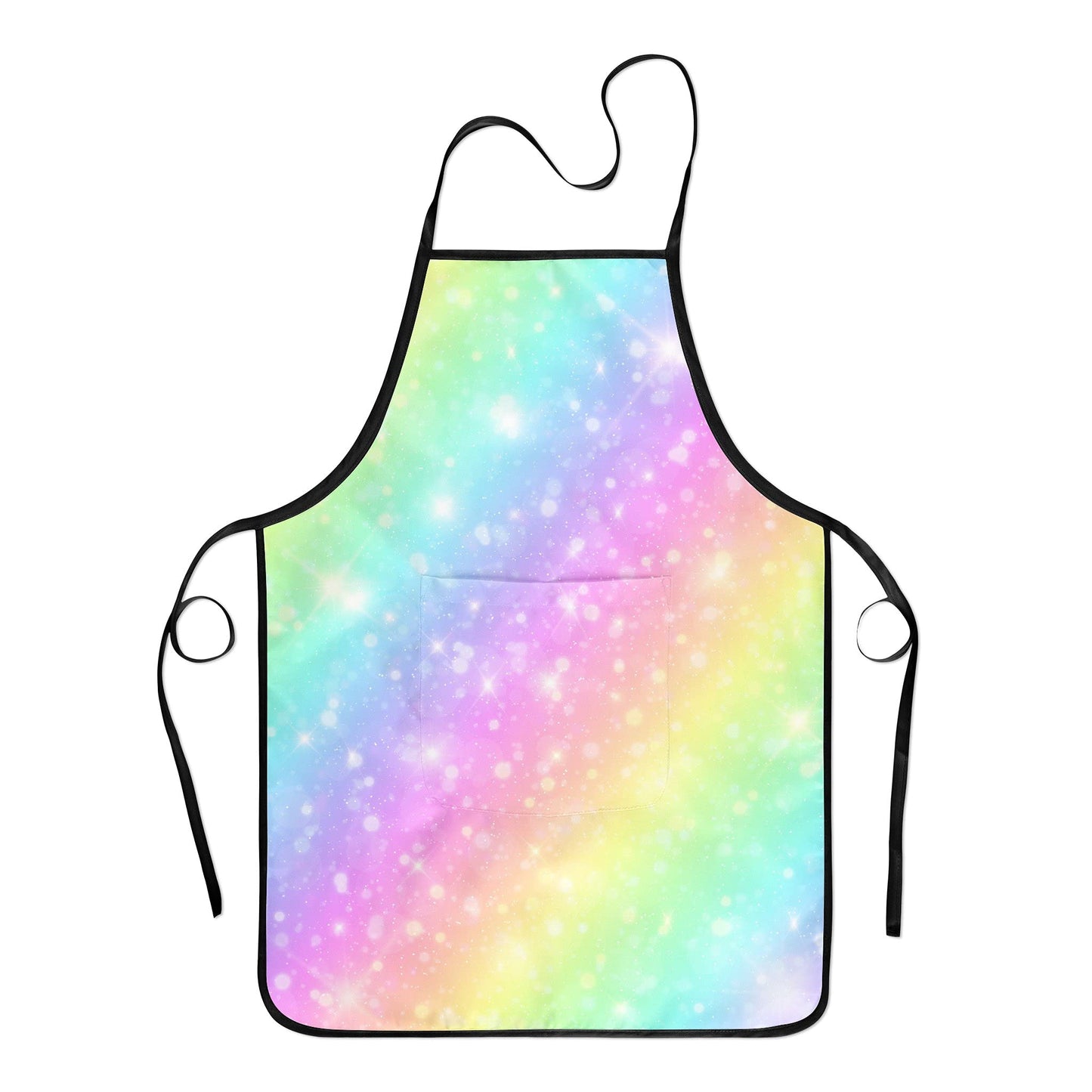 Popologa Rainbow Apron For Girls Boys Kids Cooking Painting Aprons Art Smock Supplies Toddler