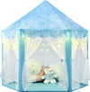 Kixinwa Frozen Princess Tent For Girls, Kids Play Tent With Led Small Snowflake Lights, Castle Playhouse Tent For Children Toddl
