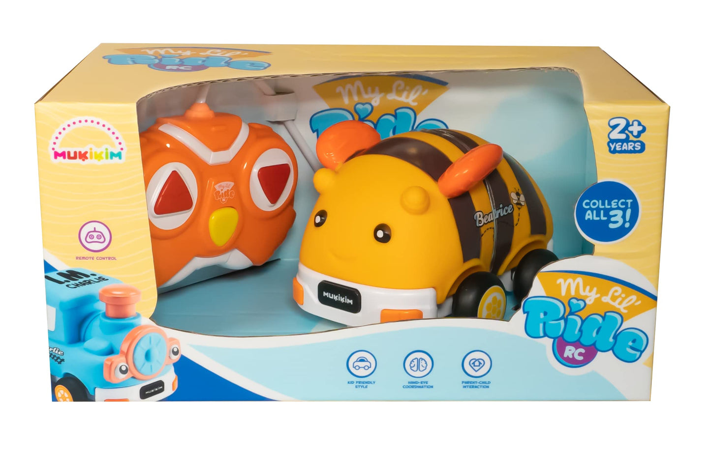 MUKIKIM My Little Rides - Beatrice The Bee. Your Child's First Remote Control Car. Safe & Durable for Ages 2+ Toddlers/Young Kid