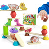 Montessori Dinosaur Toys For 1 2 3 4 Year Old Toddlers, Early Education Toys For Ages 2-4 Boys Girls Kids, Wooden Dinosaur Blocks Sorting & Stacking & Balance Toys, Ideal Preschool Birthday Gift