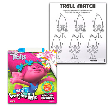 Trolls Imagine Ink Party Favors for Kids 3-5 Bulk Set - 12 Pk Bundle with Trolls World Tour Mess Free Coloring Books for Girls |