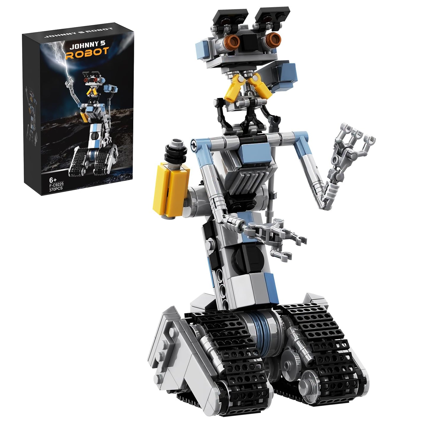 370 Pieces Johnny 5 Robot Building Set, Johnny Five Robot Model Toys, Compatible With Lego, Educational Gift Set For Ages 8-14 Boys