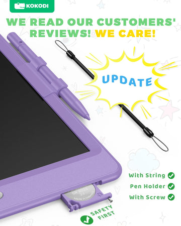 KOKODI 10 Inch LCD Writing Tablet, Purple Drawing Boards for Kids(Purple)