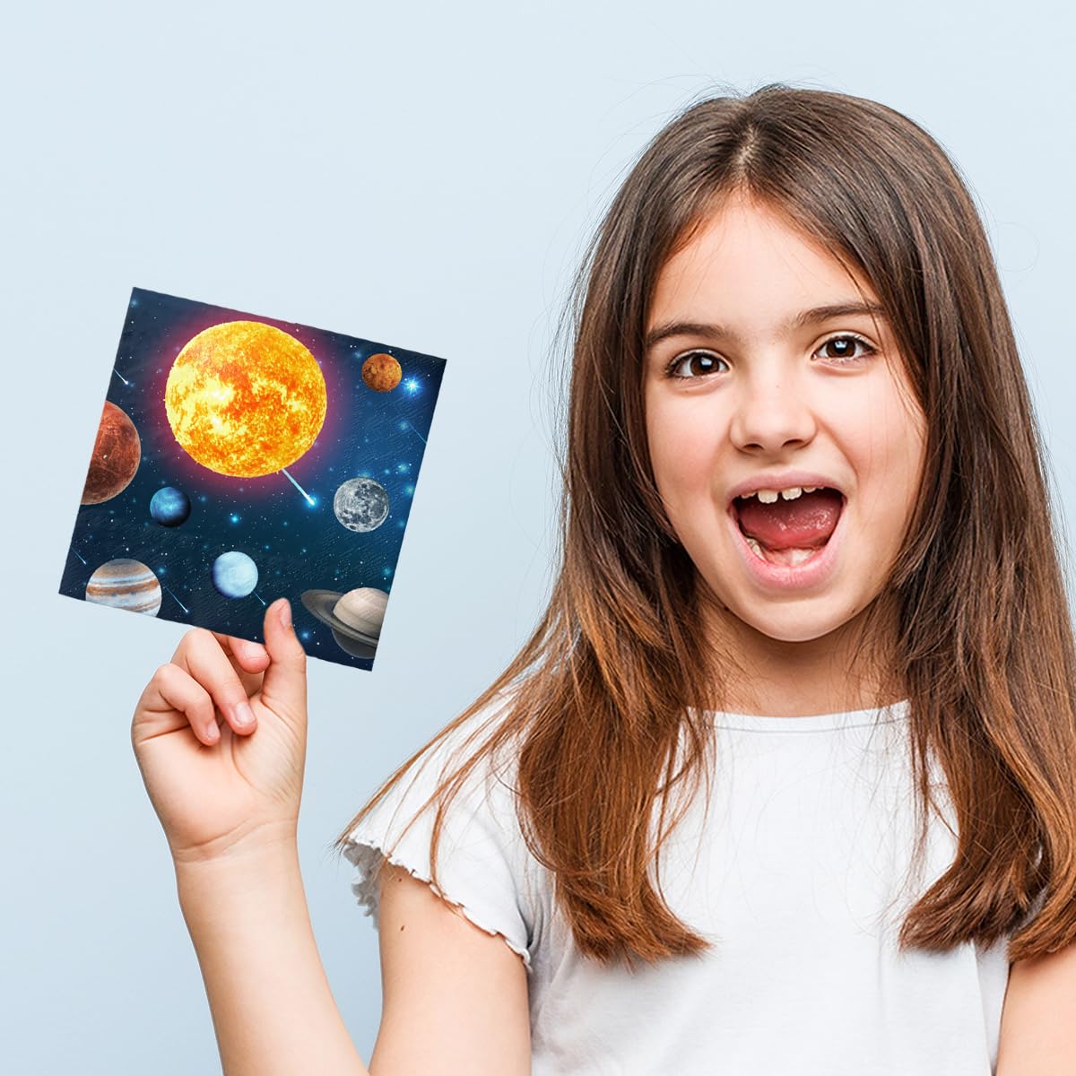 Solar System Decorations-40Pcs Space Theme Napkins Galaxy Planet Paper Napkin For Outer Space Party Supplies