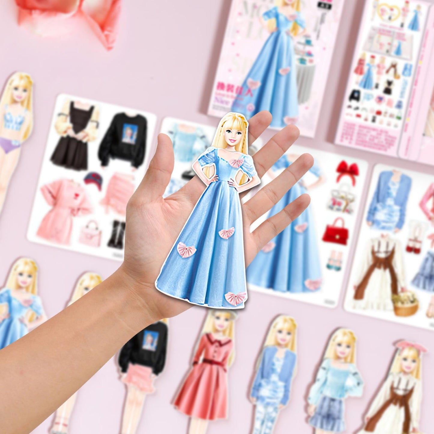 Jhgcvx Magnetic Dress Up Paper Dolls For Girls Ages 4-7,Pretty Princess Game Paper Dolls Dress Up Toys,Creating Imaginative Birt