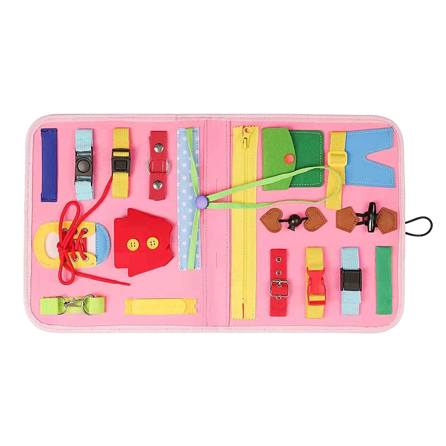 Trendivibe Busy Board Fine Motor Skill Game Develop Basic Skills Educational For Age 3+ Pink| Baby Learning Toy | Infant Activit