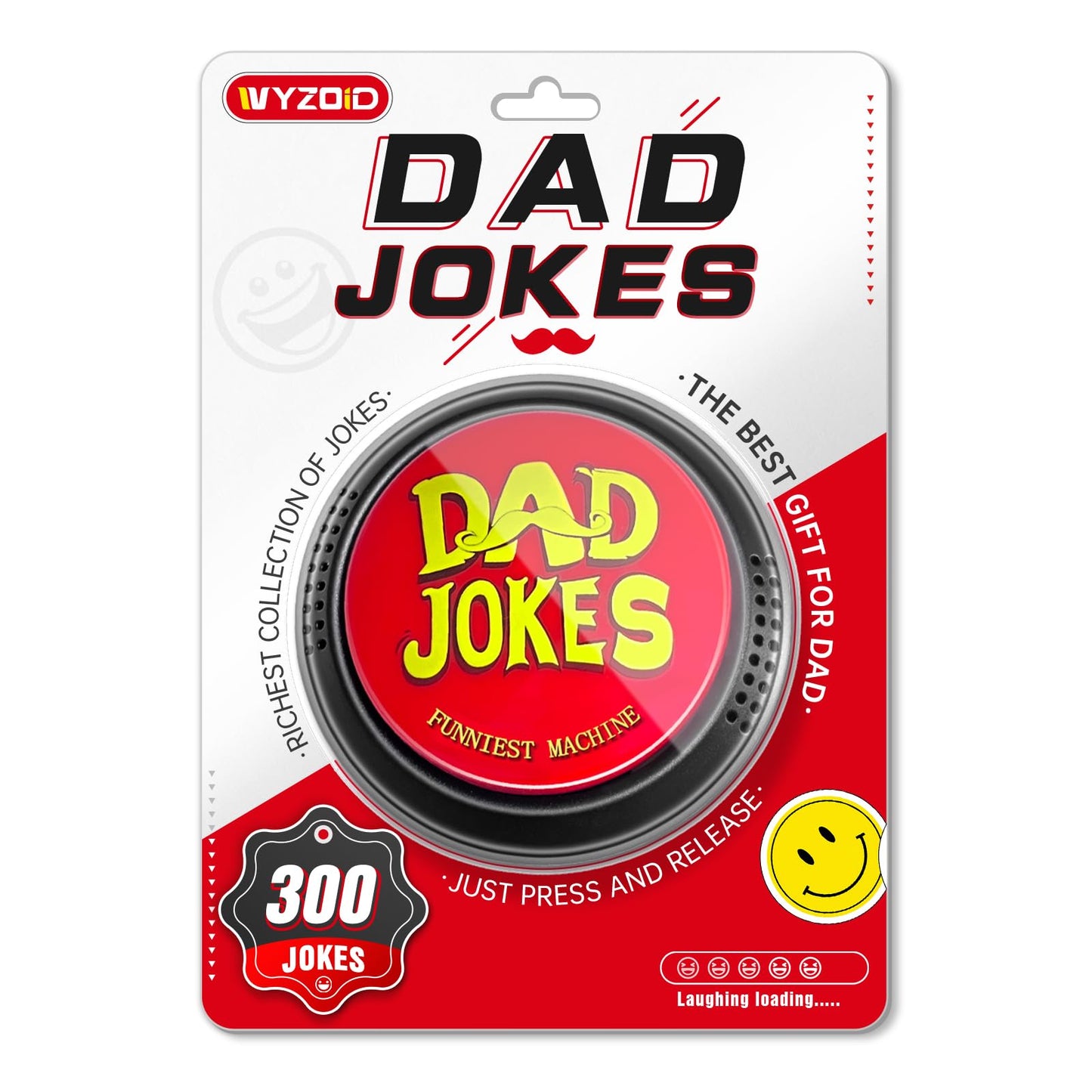 Dad Jokes Generator Button,Contains 300 Funny Dad Jokes,Best Fun Gifts For Dad/Father/Husband/Men,Suitable For Birthday Gifts/Fa