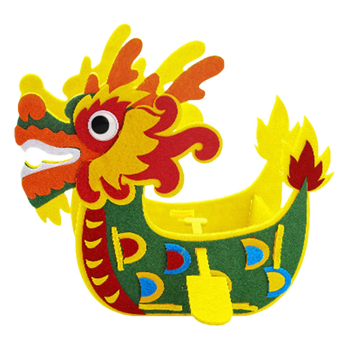 Calandis Creative Diy Felt Craft Kit Dragon Boat Material Pack For Birthday Gift Green | Craft Kits | Kids Crafts