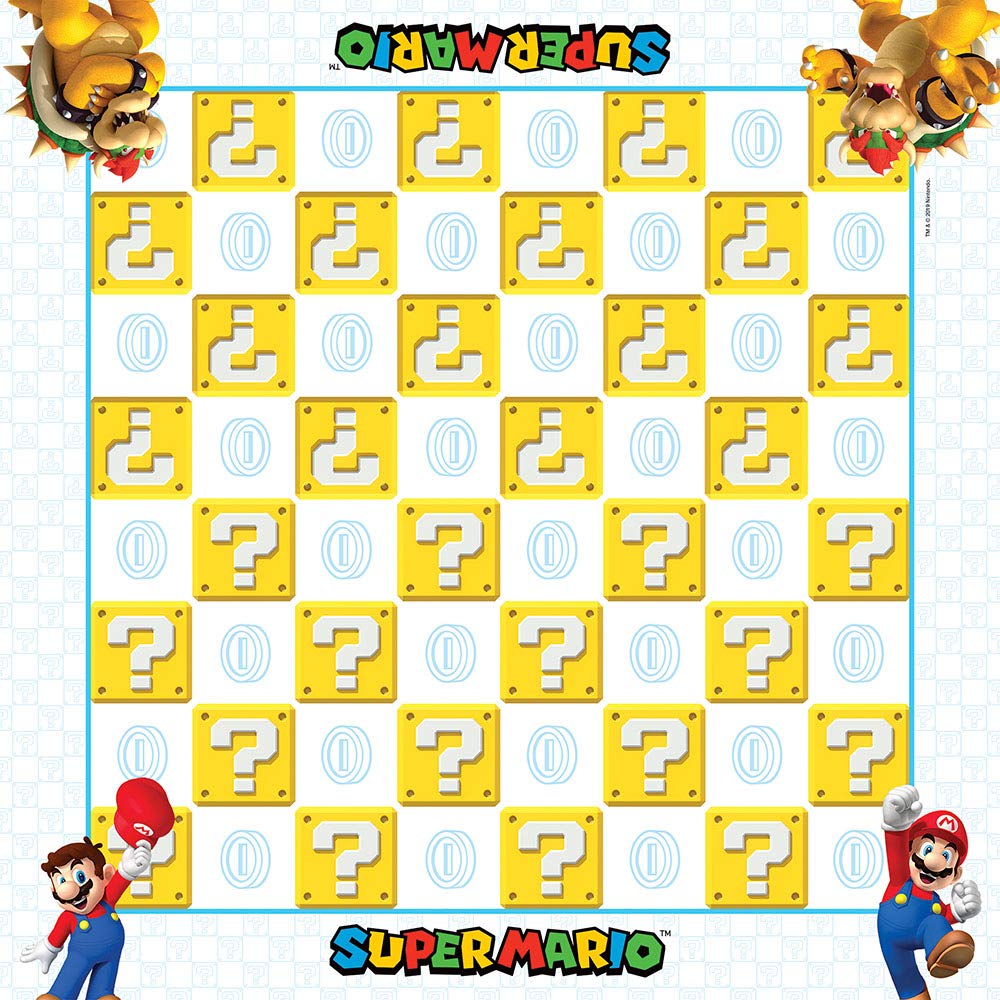 Usaopoly Super Mario Checkers & Tic-Tac-Toe Collector'S Game Set For 2 Players | Featuring Mario & Bowser | Collectible Checkers And Tictactoe Perfect For Mario Fans, Model Number: Cm005-637-002001-06