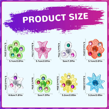 SCIONE 24 Pcs Mini Fidget Spinners Bulk Stress Reduction and Anxiety Relief Hand Spinner Fidget Sensory Toys for Kids Birthday Party Favors Canival Treasure Box Toys for Classroom Prizes Supplies