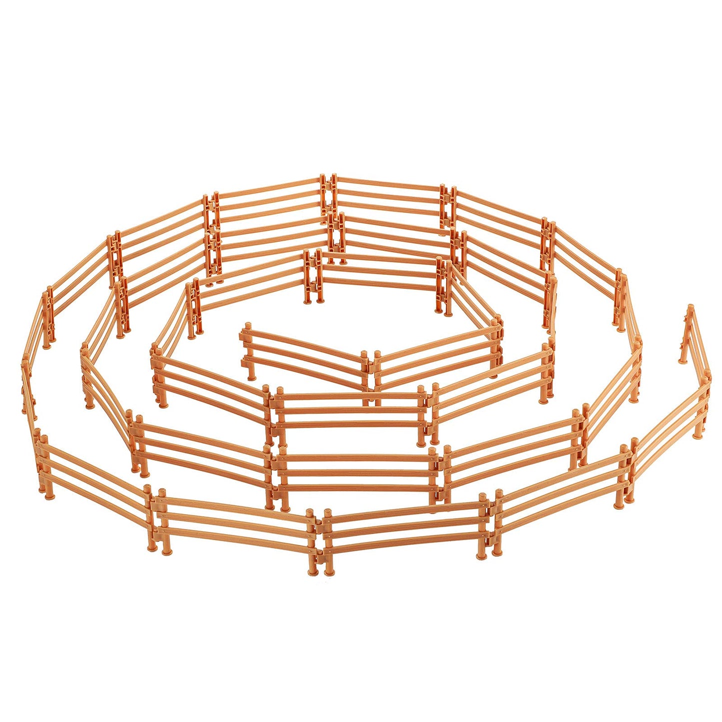 Sumind 40 Pieces Horse Corral Fencing Accessories Playset Plastic Farm Fence Toy for Barn Paddock Horse Stable Farm Animal Fence