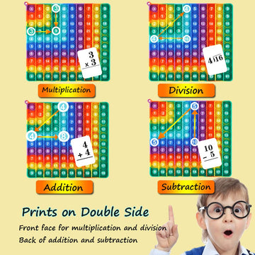 1-9 Addition Chart & 9X9 Multiplication Tables, Right-Angled Rainbow Square 100 Bubbles Math Games Multiplication Games For Multiplication Study Division Learning Math Manipulatives