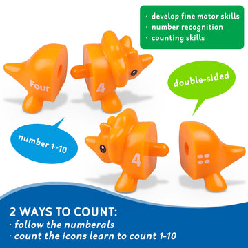 Toddler Dinosaur Montessori Toys For 1 2 3 4 Year Old Boy Girl Birthday Gift - Kids Preschool Learning Activities Educational Tr