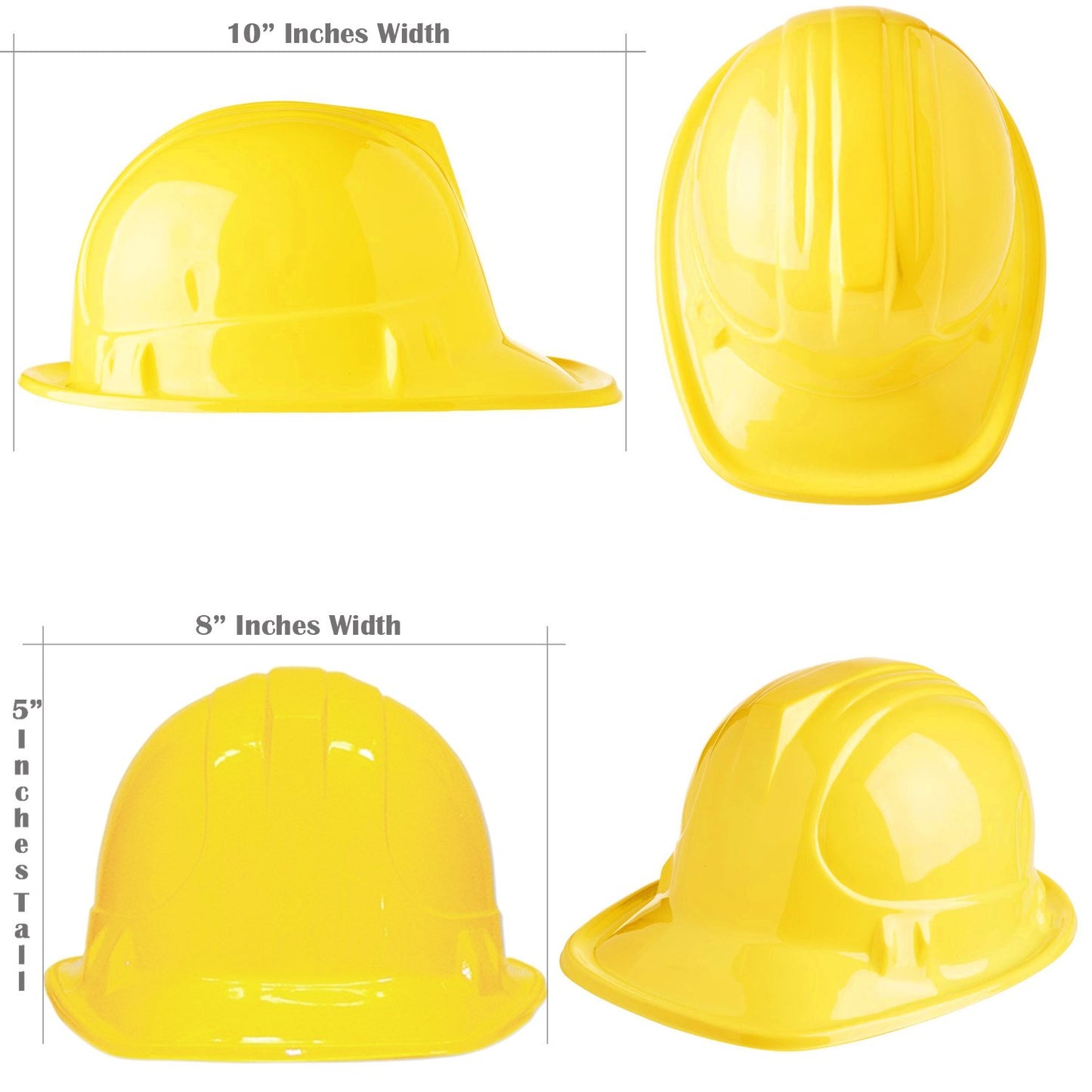 AnapoliZ Yellow Construction Hats Toy For Kids Dress Up Theme Party Fun Pack | 12 - Pack