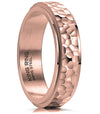 King Ring 6Mm Spinner Hammered Ring - Stress Relief Fidget Ring For Men & Women K39V2 - Rose 09