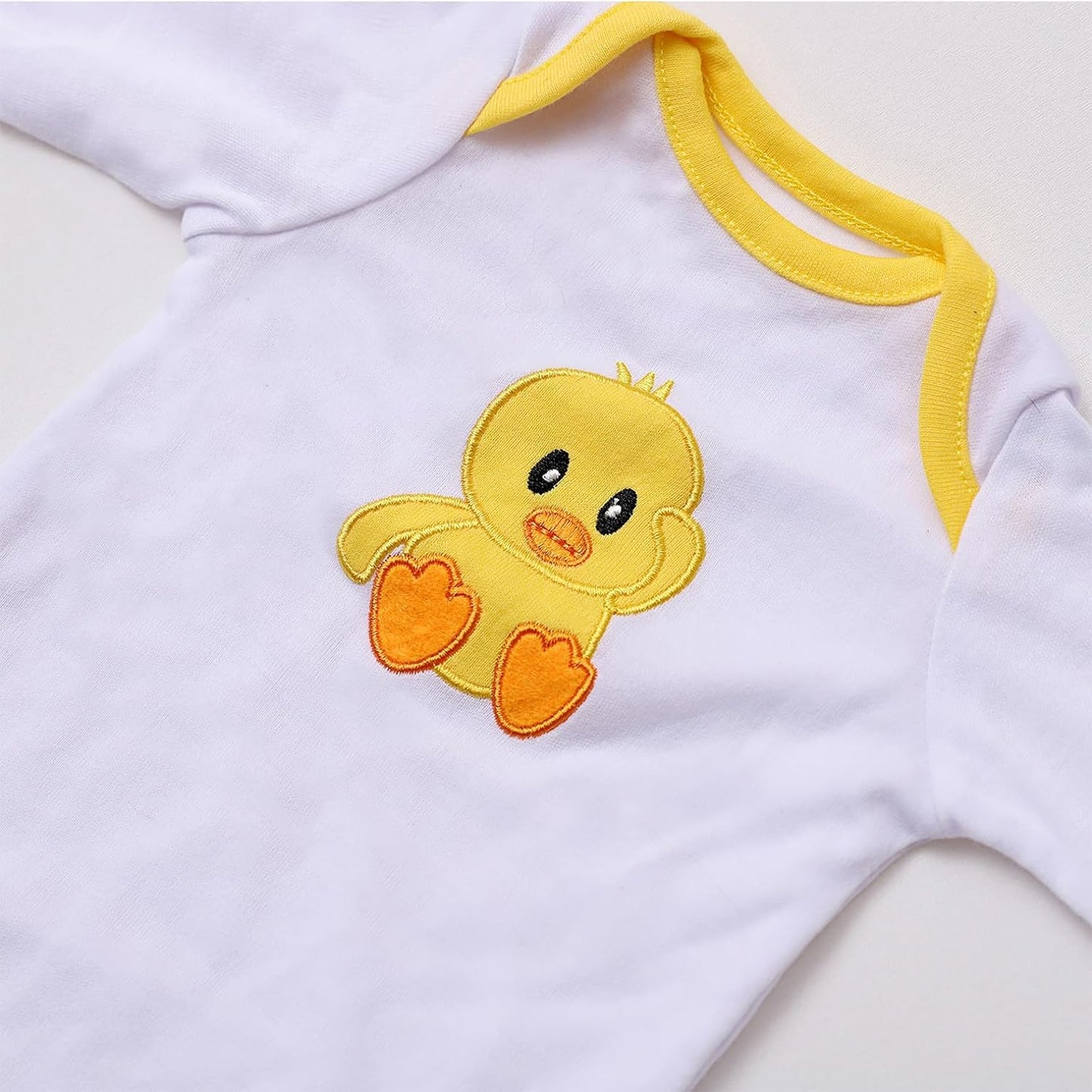 Scnbom Reborn Baby Dolls Girl Clothes For 17-22Inch Outfits Accesories (Yellow Duck 5Pcs Set)