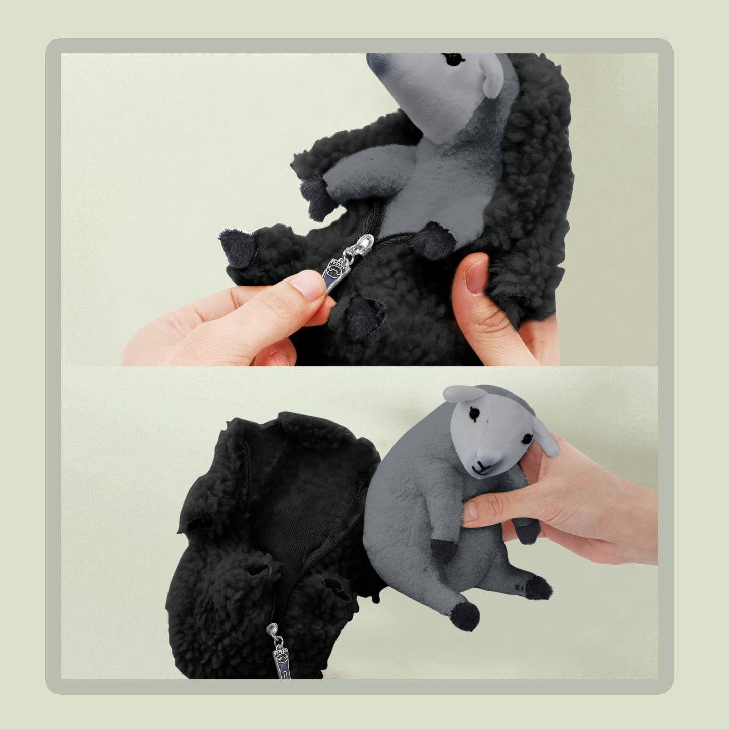 AGRIMONY Black Sheep Plush Toy - Cute Small Shaved Lamb Stuffed Animal for Kids, Girls, Boys, Women - Perfect Gift for Valentine's, Birthdays, Easter