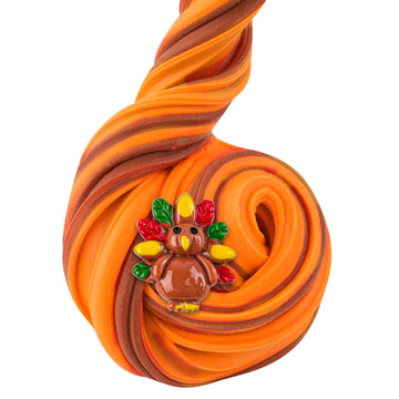 Turkey Orange & Brown Butter Slime, Super Soft And Non-Sticky Premade Slime, Slime Party Favors For Kids, Sensory Toys Girls Gif