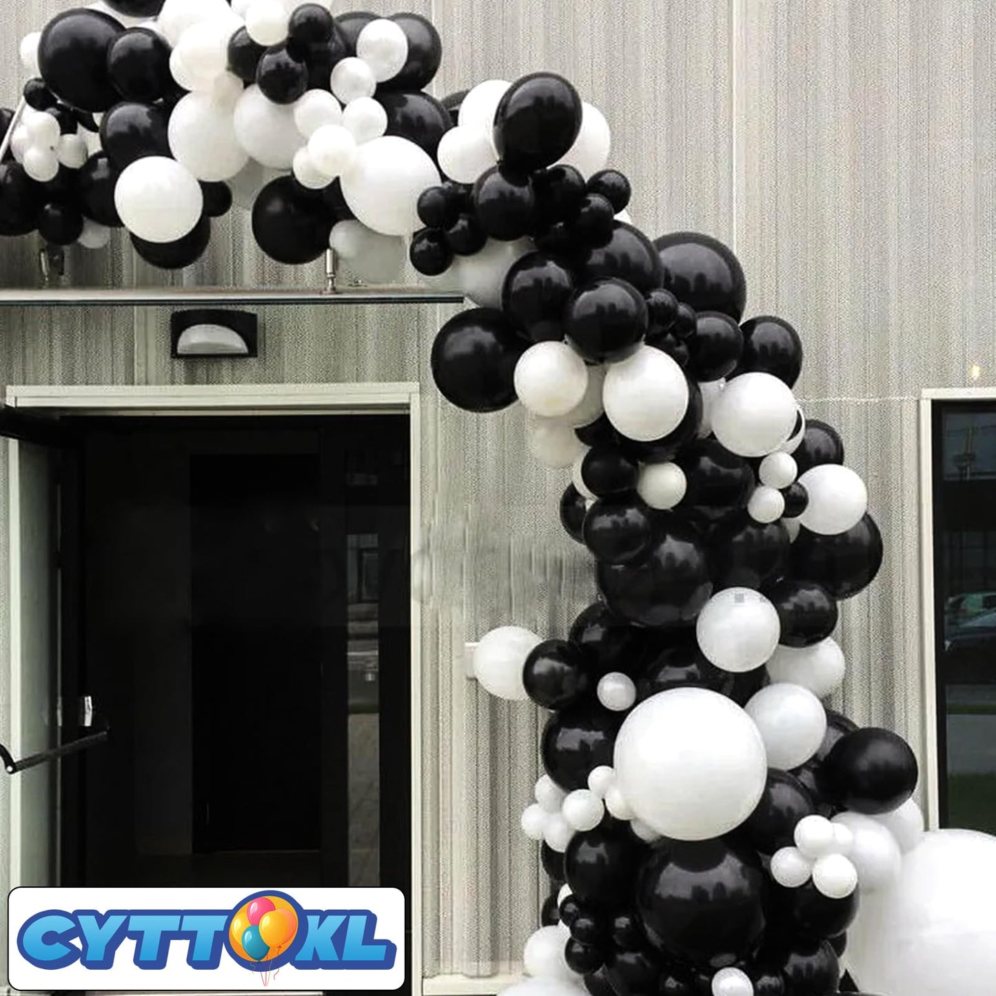 Cyttokl Black And White Balloons 12 Inch 100 Pack Black White Latex Helium Balloons For Birthday Wedding Baby Shower Party Decor