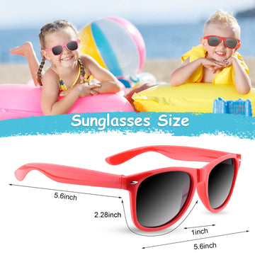 Astaron 32 Pieces Sunglasses Bulk Neon Party Favors Goody Bag Fillers For Beach Wedding Party Pool Party Supplies, 8 Colors