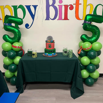 Green 5 Balloon, Number Balloons 40 Inch, 5Th Birthday Balloon Decorations, Green Party Supplies, 5 Number Balloons, Number 5 Ba