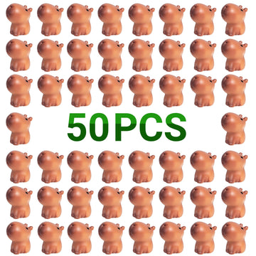 HOTPLACY 50 Pcs Mini Capybara Figurines Capybara Resin Figures Capybara Gifts Capybara Ornament Capybara Animals Figure Multiple