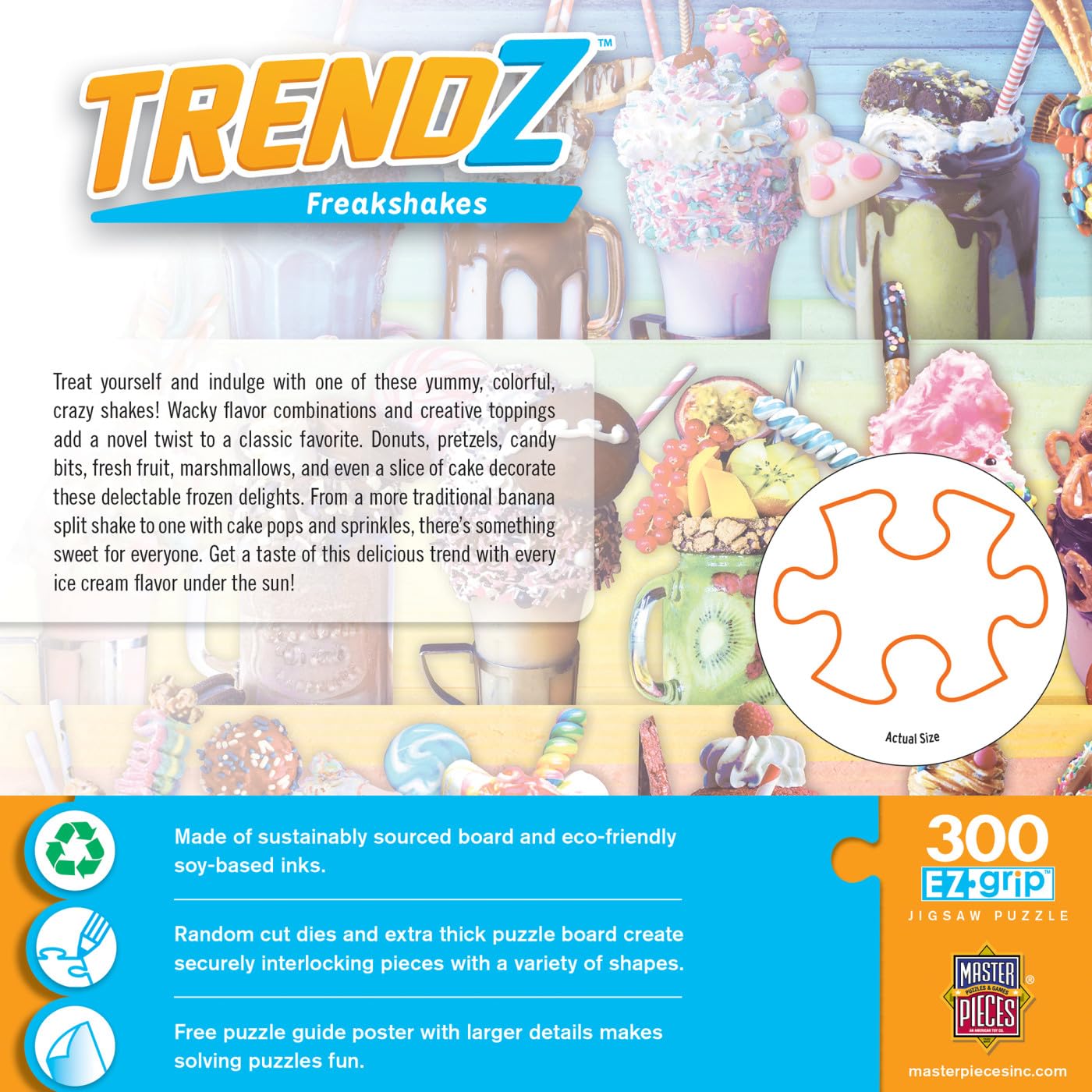 Masterpieces Trendz - Freakshakes 300Pc Ezgrip Puzzle Multicolor, 18'' X 24''