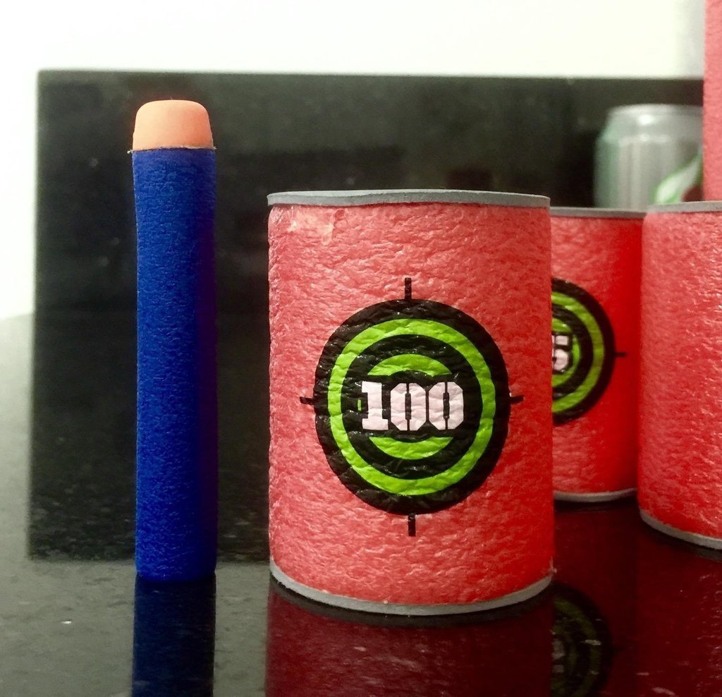Ekind 6 Pcs Foam Can Target, Soft Bullet Target,Dart Target Game Compatible For Nerf Elite Series Blasters Kids Toy